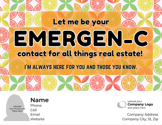 Let me be your EMERGEN-C contact for all things real estate - QTY 50 - $1.38 Per Gift