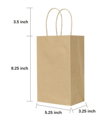 Small Brown Bag - QTY 100 - 29¢ Per unit