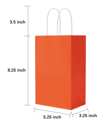 Small Orange Bag - QTY 100 - 39¢ Per Unit