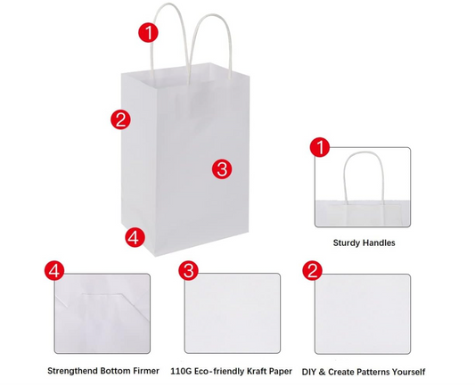 Small White Bag - QTY 100 - 39¢ Per Unit