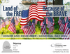 Memorial Day - Land of the Free - Customized Card - QTY 25 - $0.98 Per Card