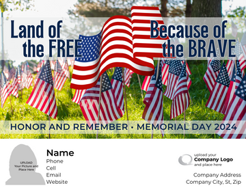 Memorial Day - Land of the Free - QTY 48 - $1.85 Per Gift