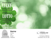 St. Patrick's Day - Lucky Lotto - Customized Card - QTY 25 - $0.98 Per Card