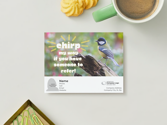 Chirp Referral - Customized Card - QTY 25 - $0.98 Per Card