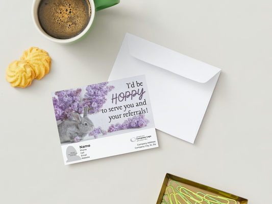 I'd be HOPPY to serve - Customized Card - QTY 25 - $0.98 Per Card