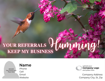 Keep my business HUMMING - Customized Card - QTY 25 - $0.98 Per Card