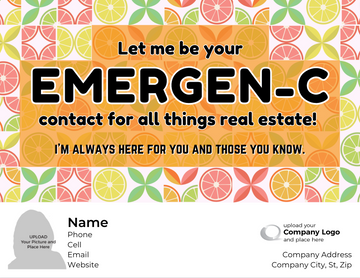 Let me be your EMERGEN-C contact for all things real estate  - QTY 50 - $1.38 Per Gift