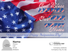 God Bless America - Customized Card - QTY 25 - $0.98 Per Card